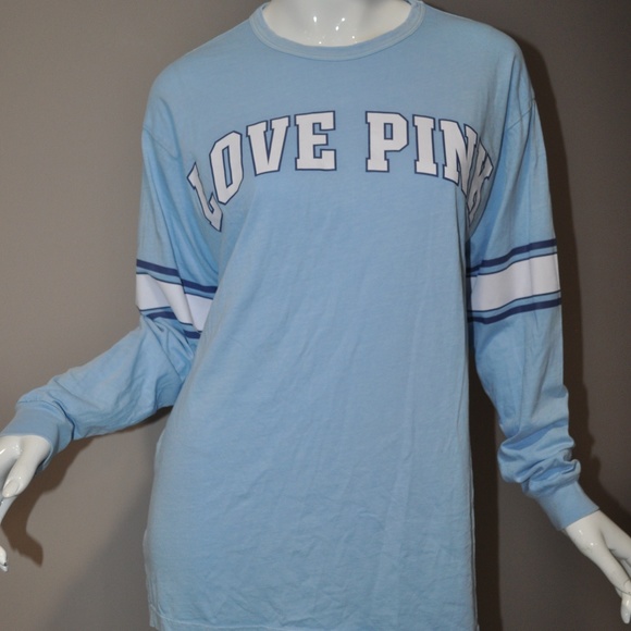 VS PINK Logo Tee Shirt Oversize Peek-A-Boo Back XS - Picture 1 of 5